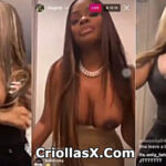 JT Eileljt Famosa negligs muestra su telegrama en vivo - senos famosos