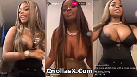 JT Eileljt Famosa negligs muestra su telegrama en vivo - senos famosos