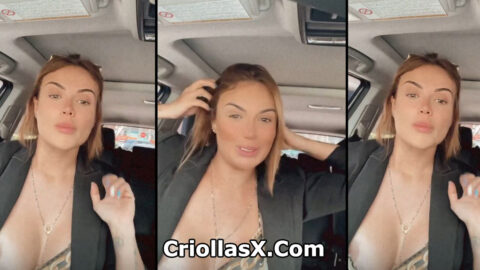 La famosa colombiana Sara Uribe muestra sus pezones en una vida en vivo