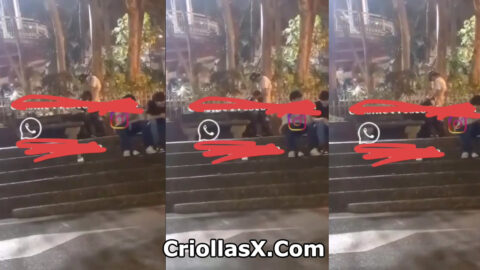 La pareja tiene relaciones sexuales en público en un parque en Medellin Colombia